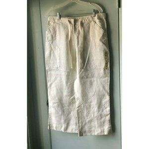 Linen Ankle Pants Crops Cuffy's Cape cod size 10